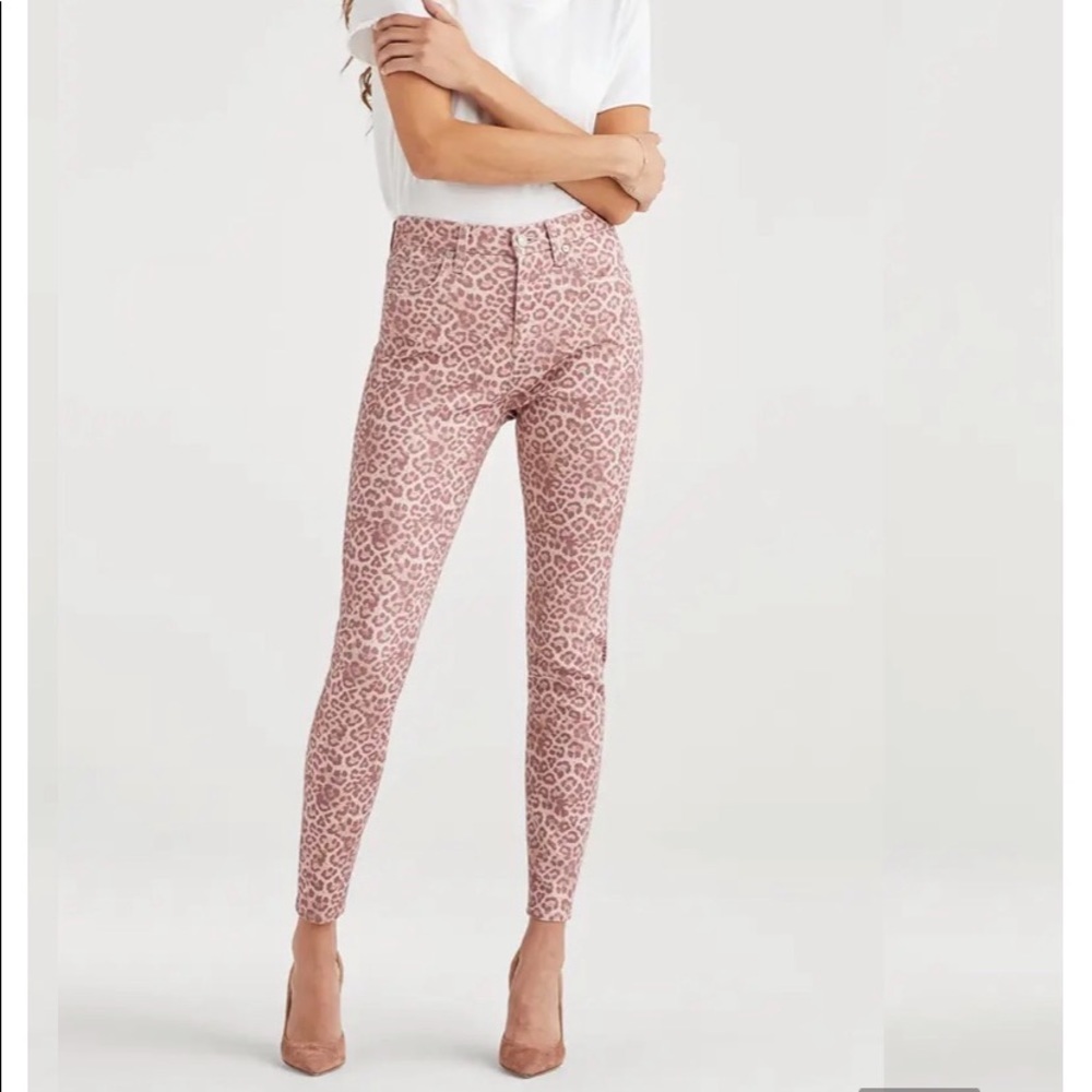 31. 7 For All Mankind The High Rise Skinny Ankle Jeans in Coated Rose Photo …